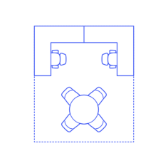 Layouts Private Offices Shared L Shape Corner Meeting Silhouette Svg Vector, Free Vectors File